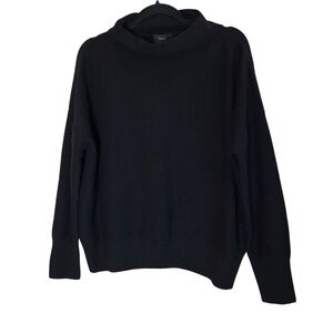 Quince Funnel Neck Black Cashmere Sweater M